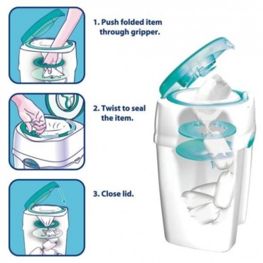 Cestino Per Pannolini Tommee Tippee Blu - Neutralizza Odori E Germi, Capienza 28 Pannolini